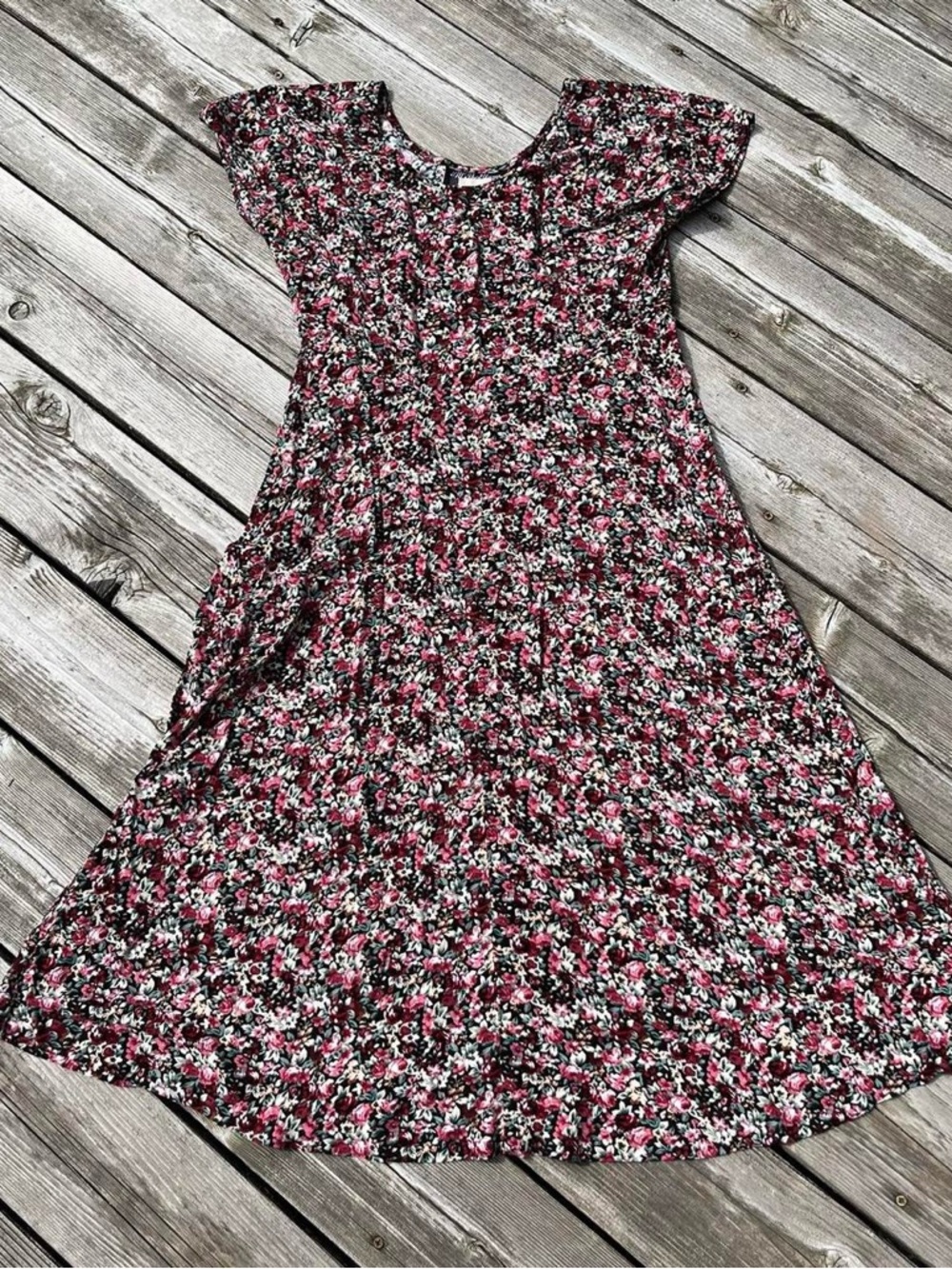 All That Jazz floral print 90s midi dress